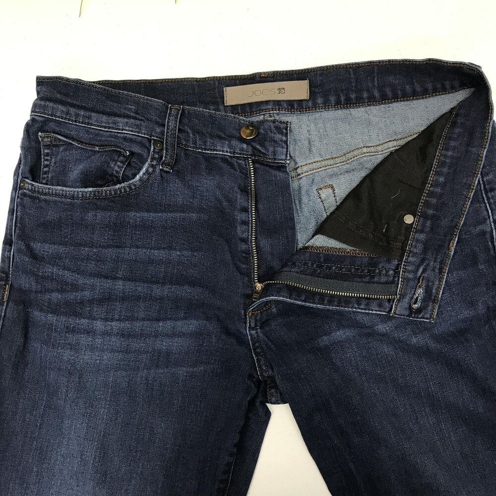 Joe's Jeans Sainyer Jeans Men 33x30.5 Blue Dark Wash Slim Straight Stretch Denim - Picture 15 of 16